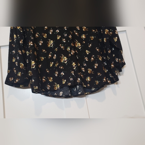 Philosophy Woman Viscose Floral Print Blouse Black Yellow White Size 3X - Picture 8 of 16